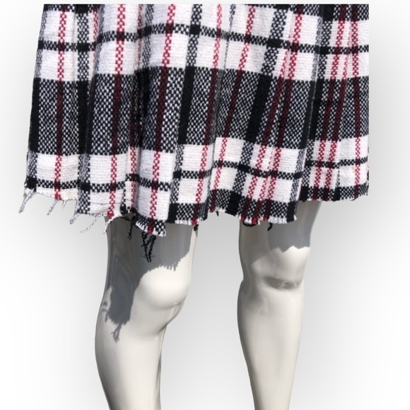 Current Mood Plaid Pleated Skirt - White - Dolls Kill - Picture 8 of 12